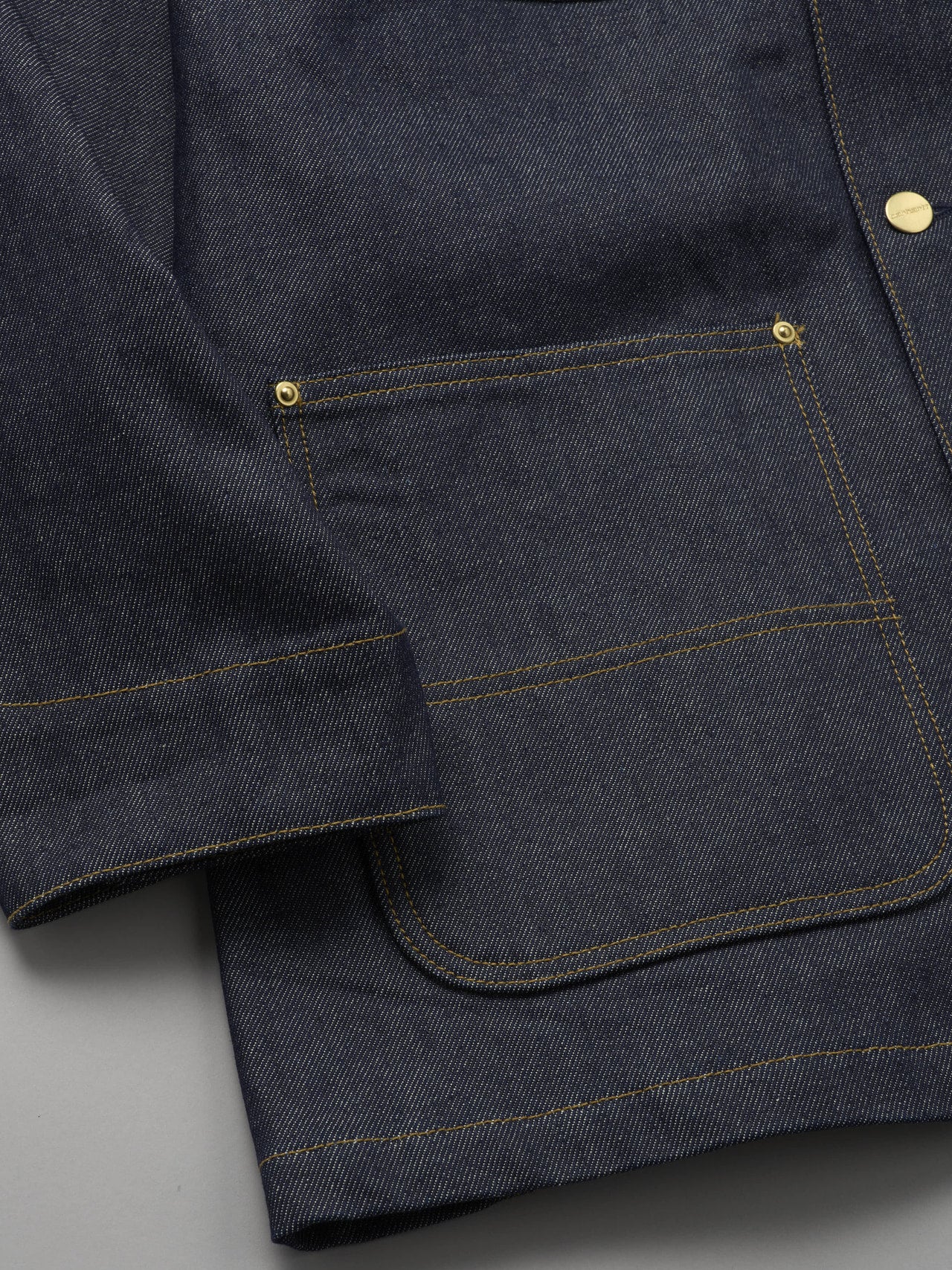 カーハート WIPのAden Chore Coat - Blue (rigid)のポケット