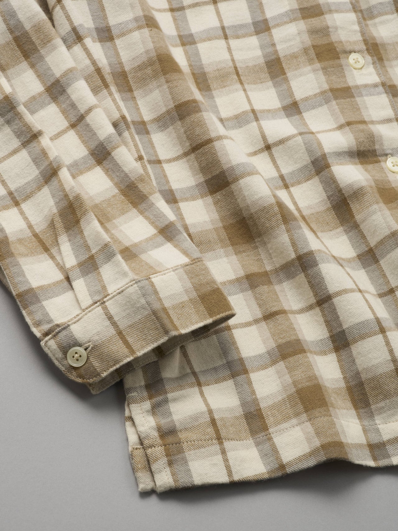 L.L.Bean、スコッチチェック フランネルパジャマ、袖