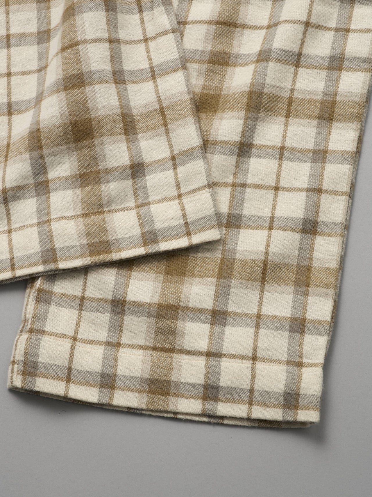 L.L.Bean、スコッチチェック フランネルパジャマ、裾