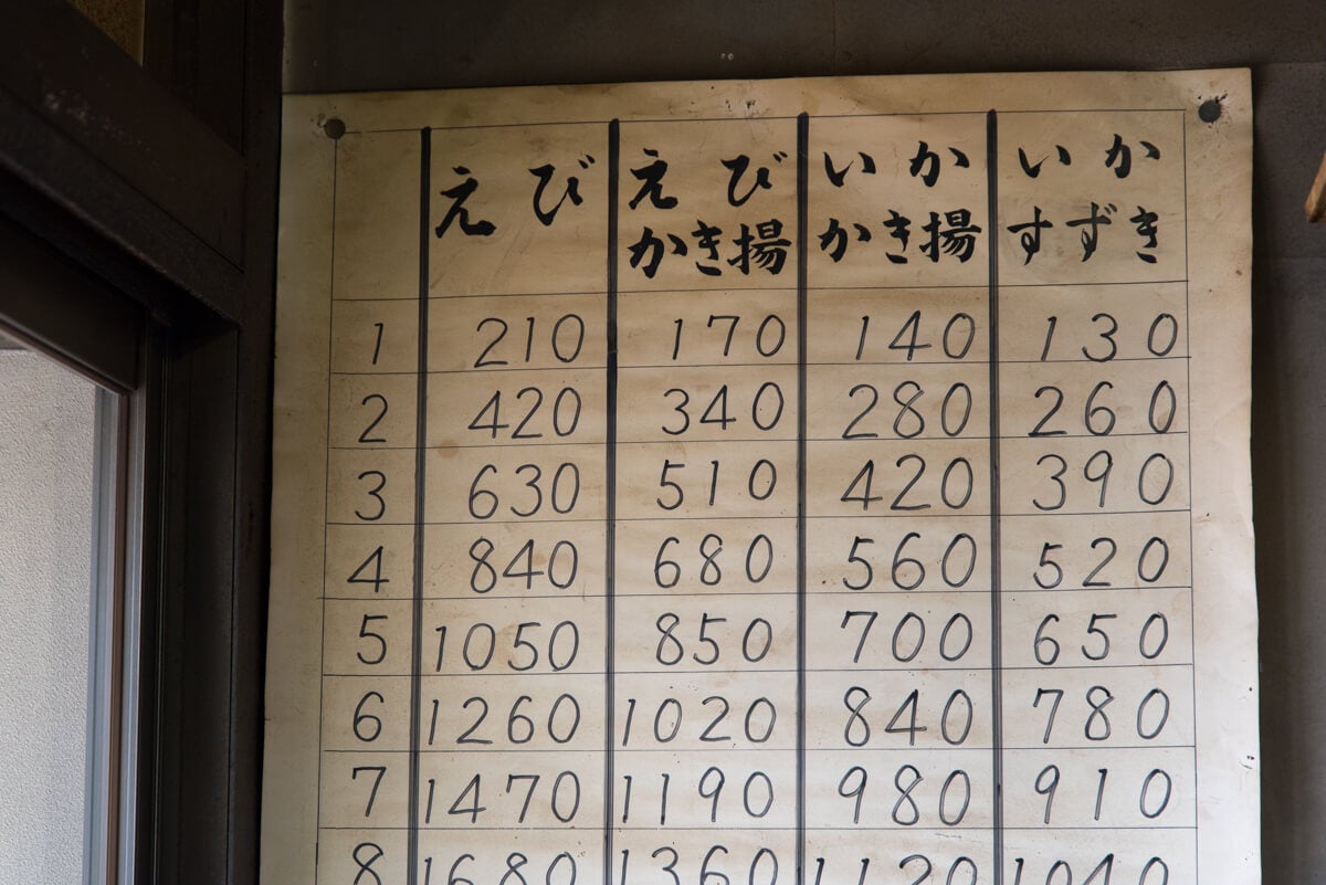 茨城県土浦市『保立食堂』天ぷら個数