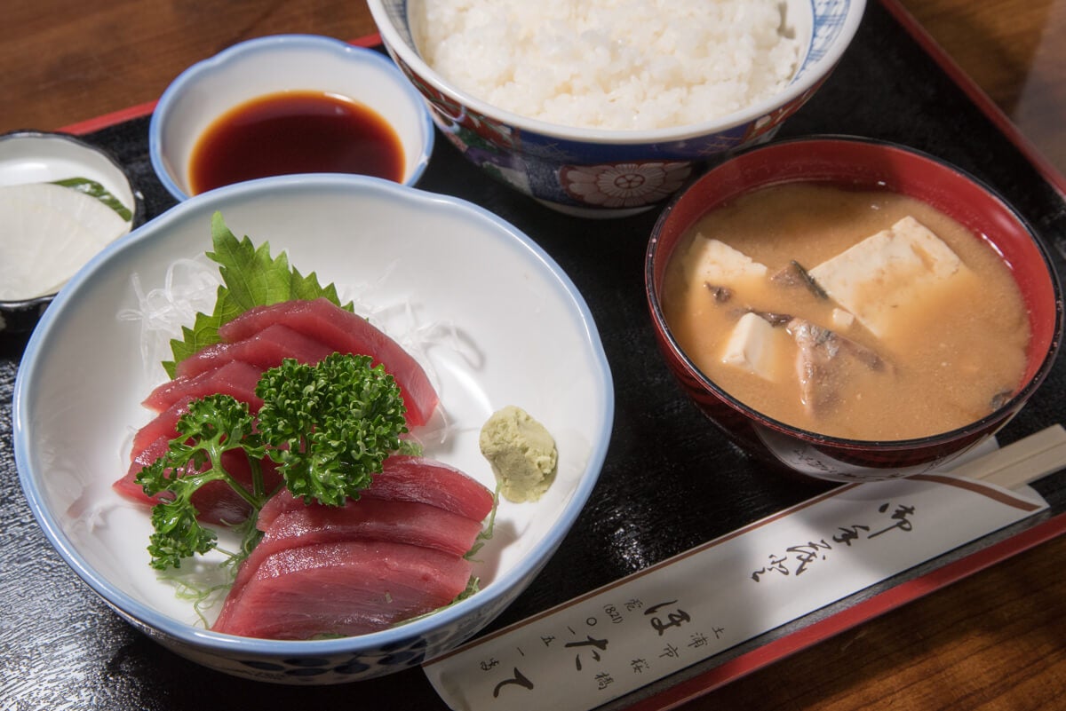 茨城県土浦市『保立食堂』おさしみ定食