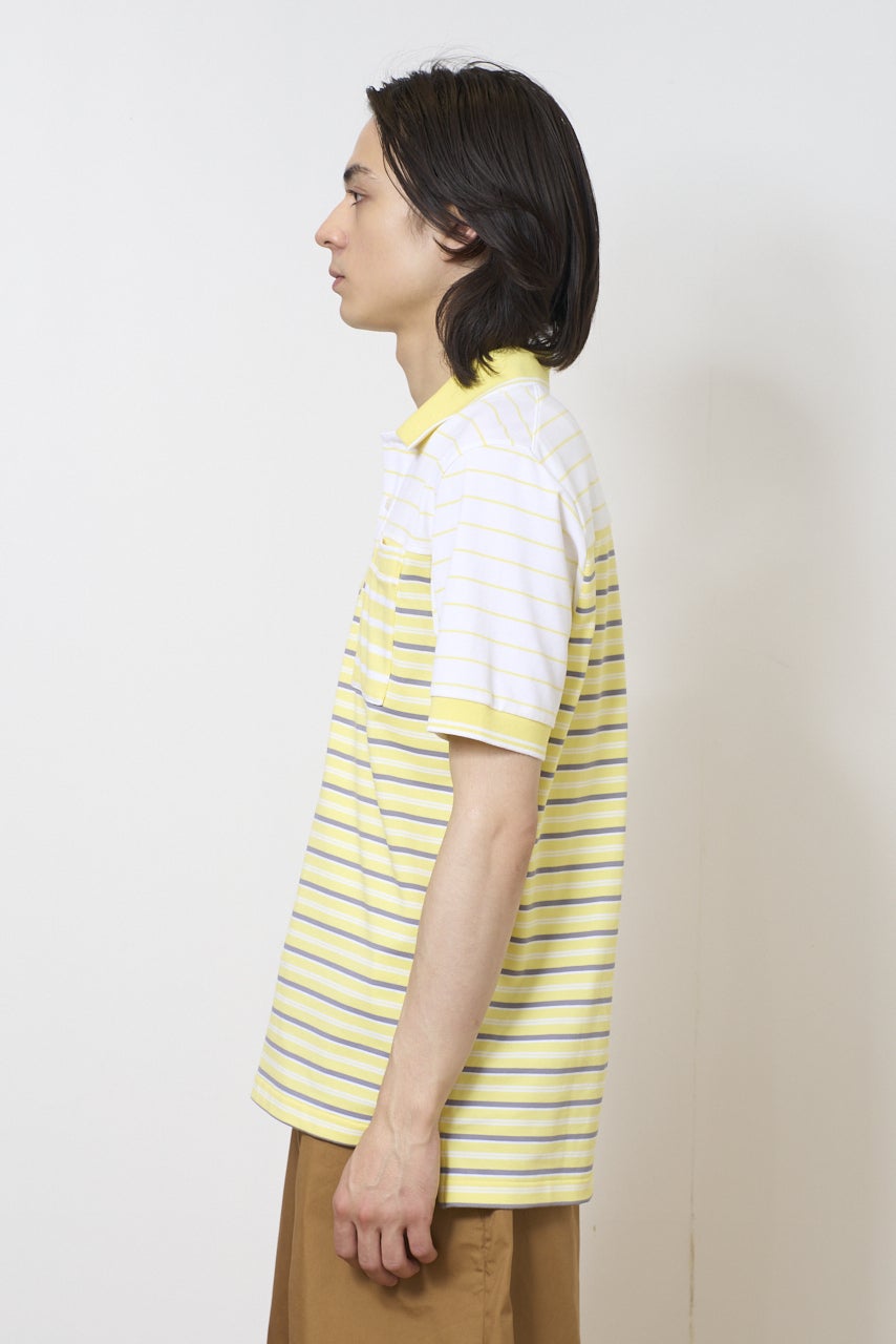 ユニクロ最新コラボ/UNIQLO F.RISSO(ユニクロ エフ・リッソ)/サマーカプセルコレクション2026のドライカノコスリムフィットボーダーポロシャツのサイド