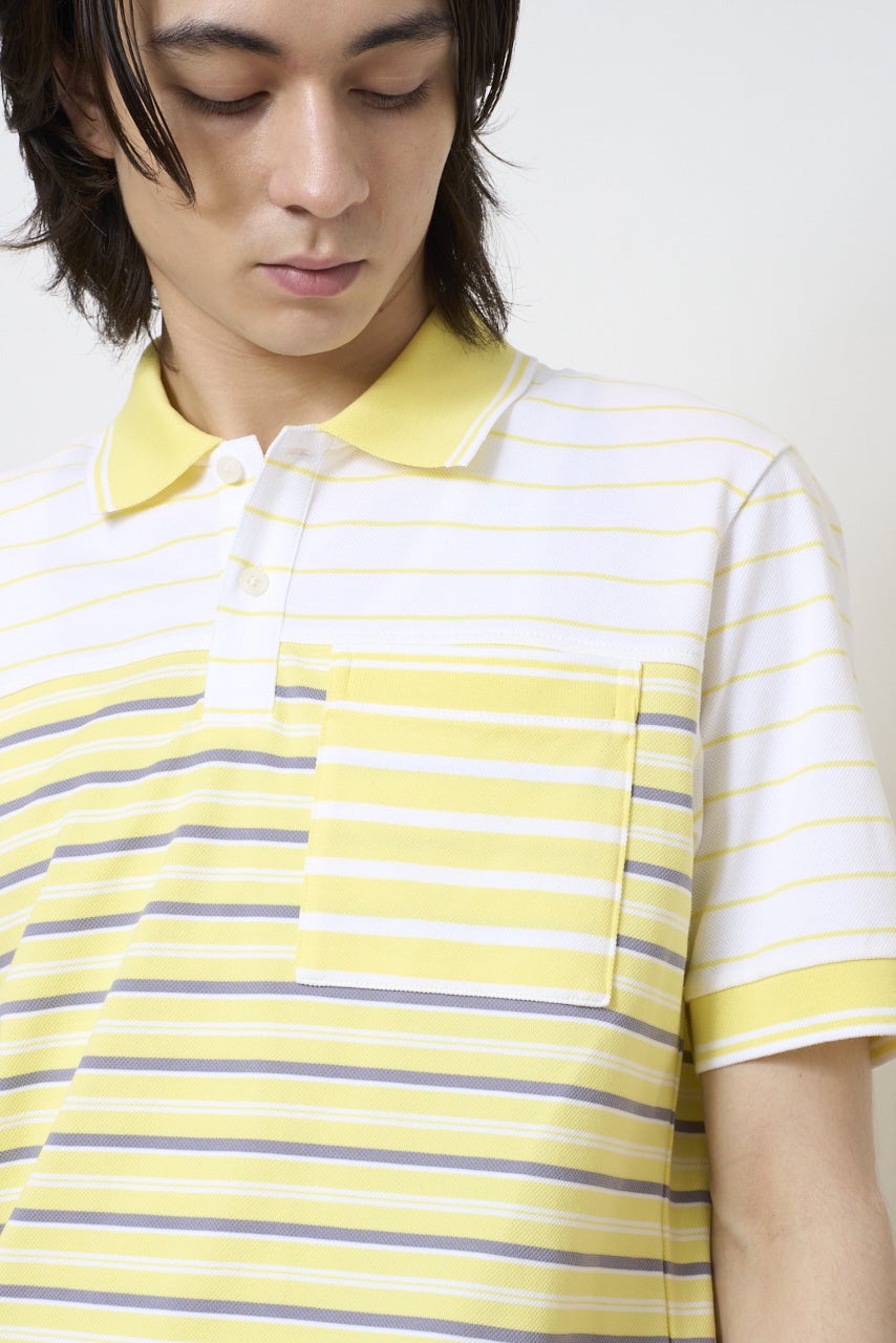 ユニクロ最新コラボ/UNIQLO F.RISSO(ユニクロ エフ・リッソ)/サマーカプセルコレクション2026のドライカノコスリムフィットボーダーポロシャツのポケット