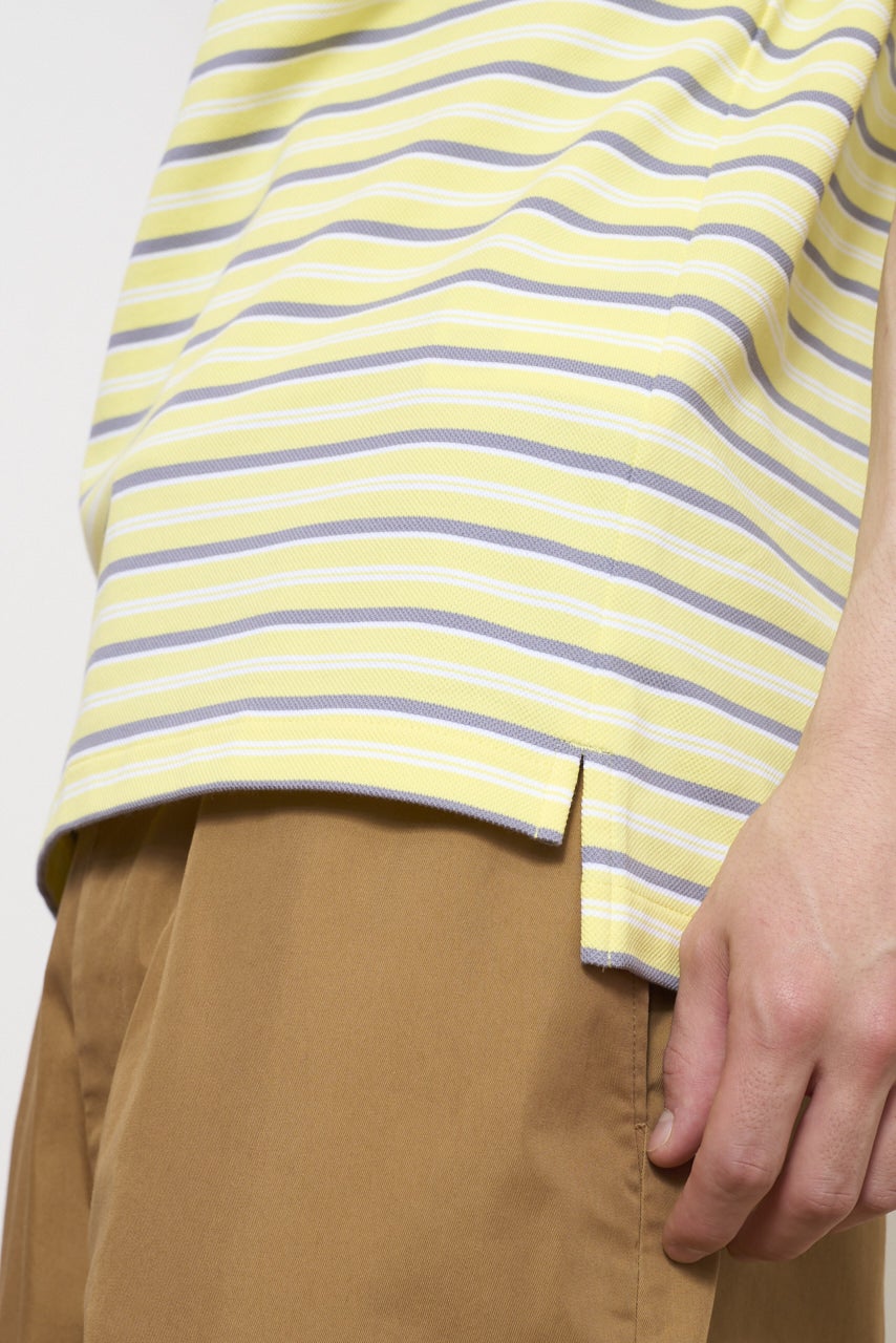 ユニクロ最新コラボ/UNIQLO F.RISSO(ユニクロ エフ・リッソ)/サマーカプセルコレクション2026のドライカノコスリムフィットボーダーポロシャツの裾