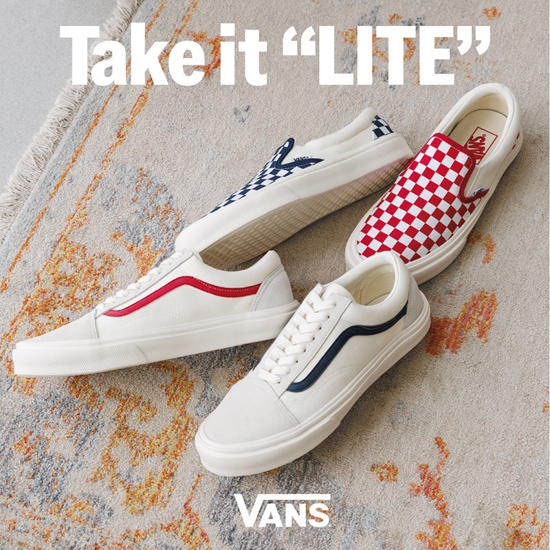 ヴァンズ ライトのV36 LITE(OLD SKOOL LITE)とV98 LITE(SLIP ON LITE)