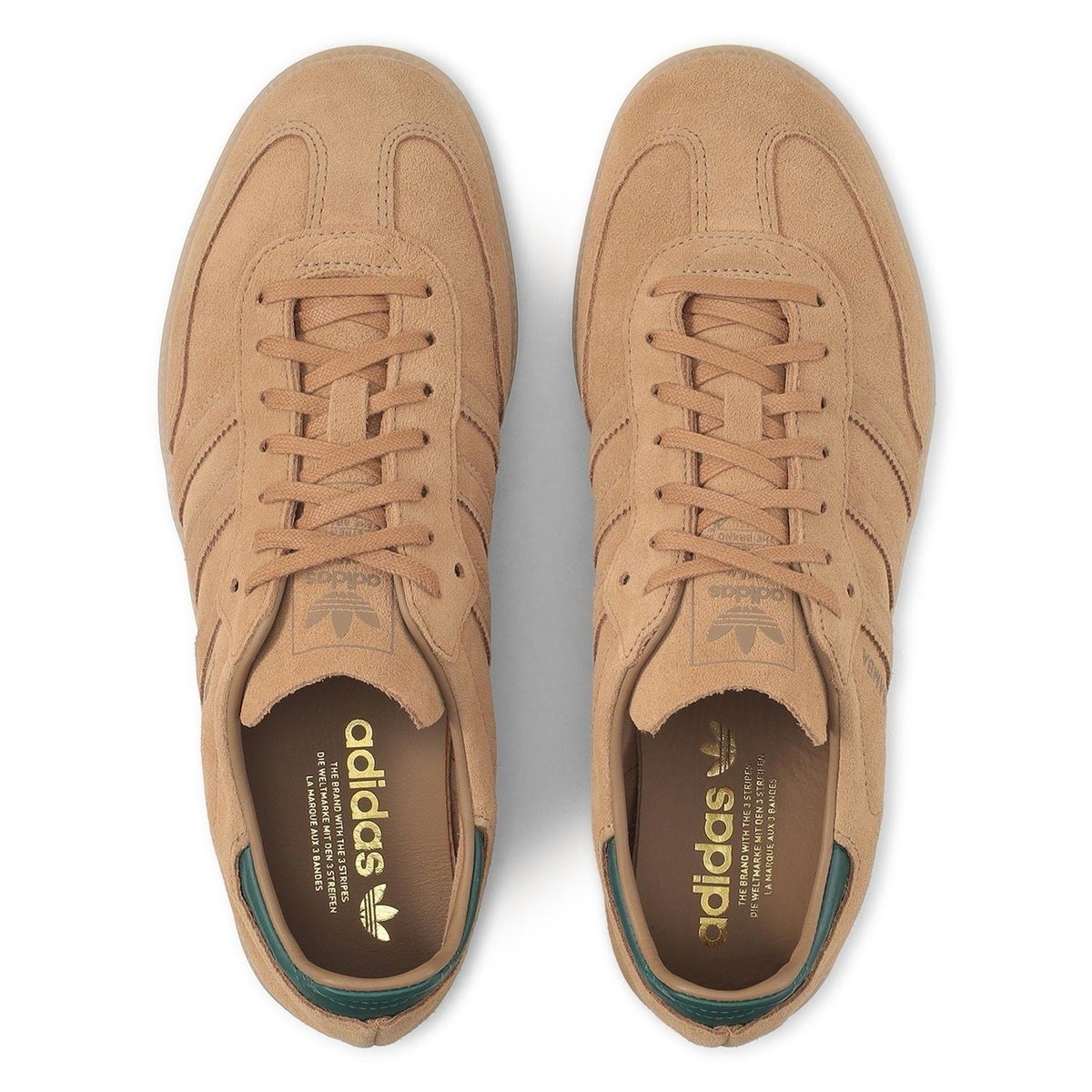 BILLY‘S ENT×adidas Originals SAMBA DECON ベージュ 上アングル