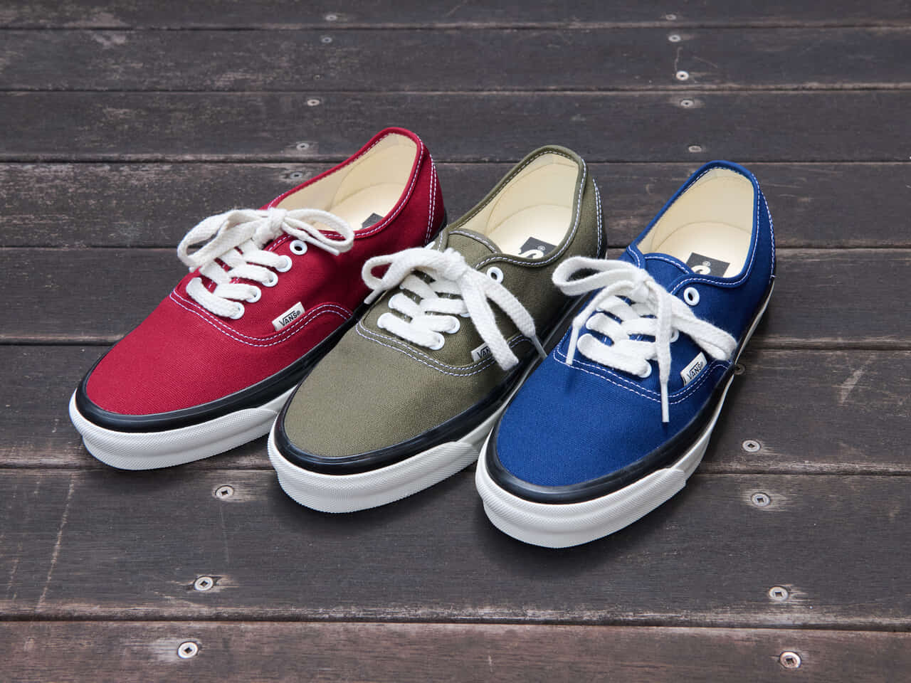 VANS、PREMIUM AUTHENTIC 44 DECK、レッド、カーキ、ブルー、全色