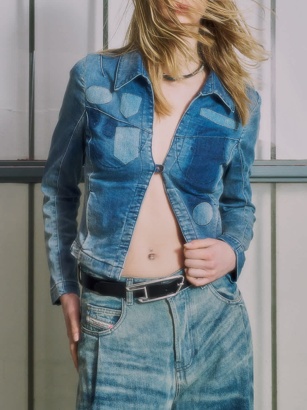 DIESEL D-LINE BELT レディース