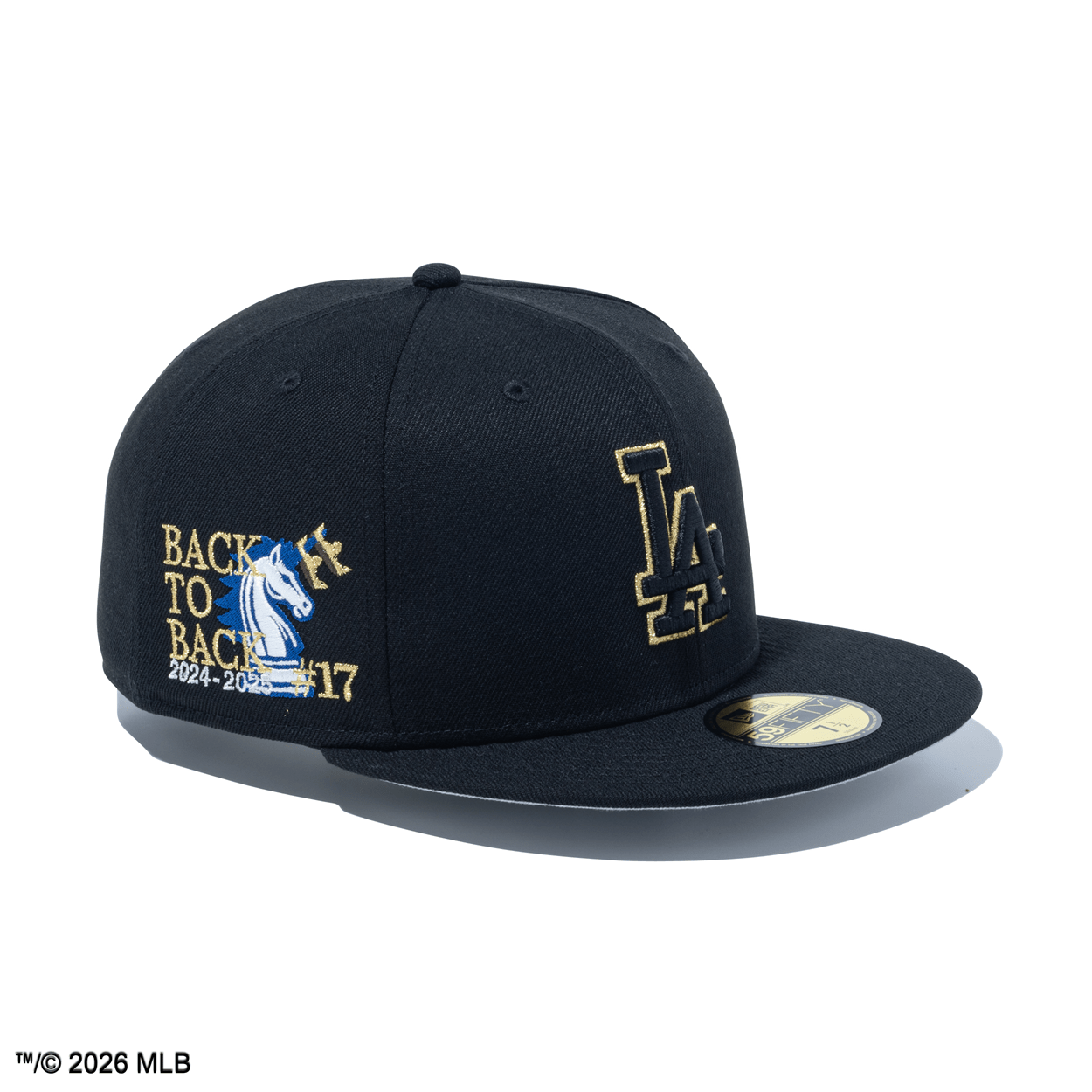 59FIFTY® Shohei Ohtani MVP Back to Back ロサンゼルス・ドジャース ブラック 側面 ロゴ