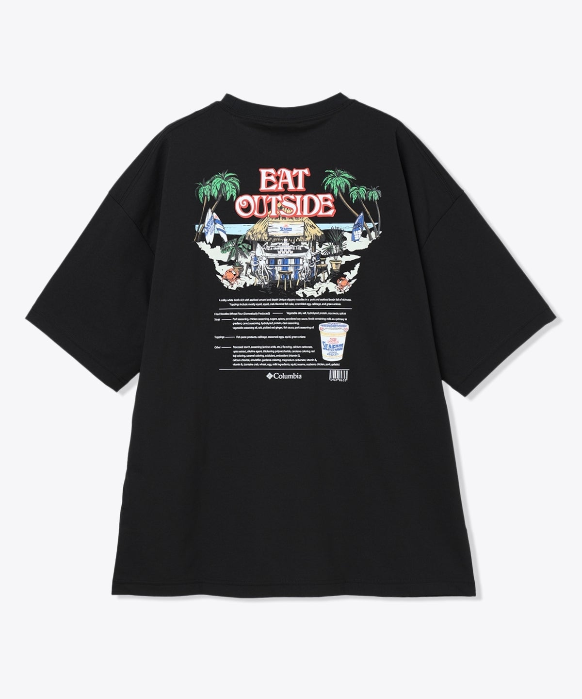 カップヌードル シーフードヌードル × Columbia BASIN TO GARDEN WATER GRAPHIC S/S TEE ブラック