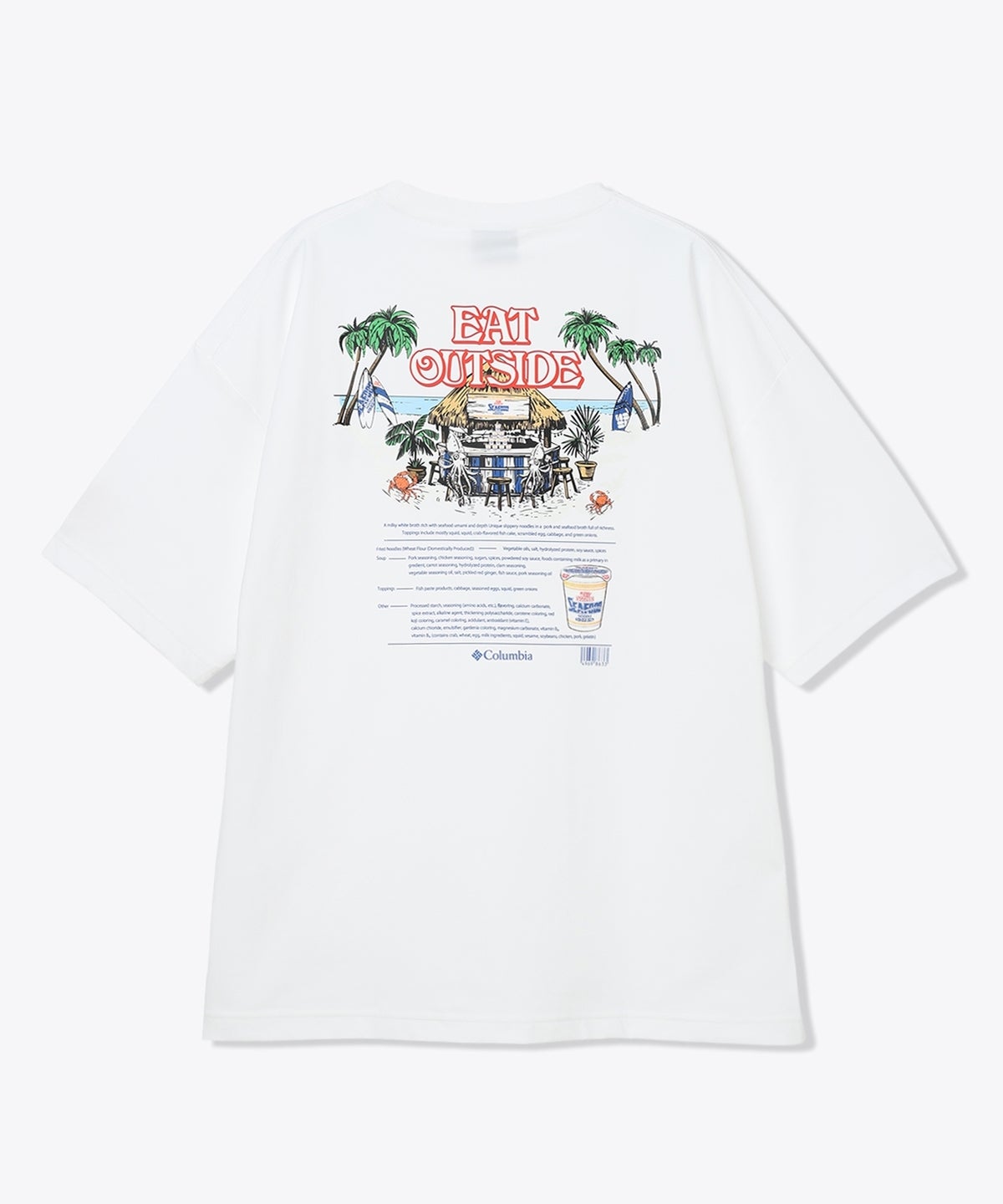 カップヌードル シーフードヌードル × Columbia BASIN TO GARDEN WATER GRAPHIC S/S TEE ホワイト