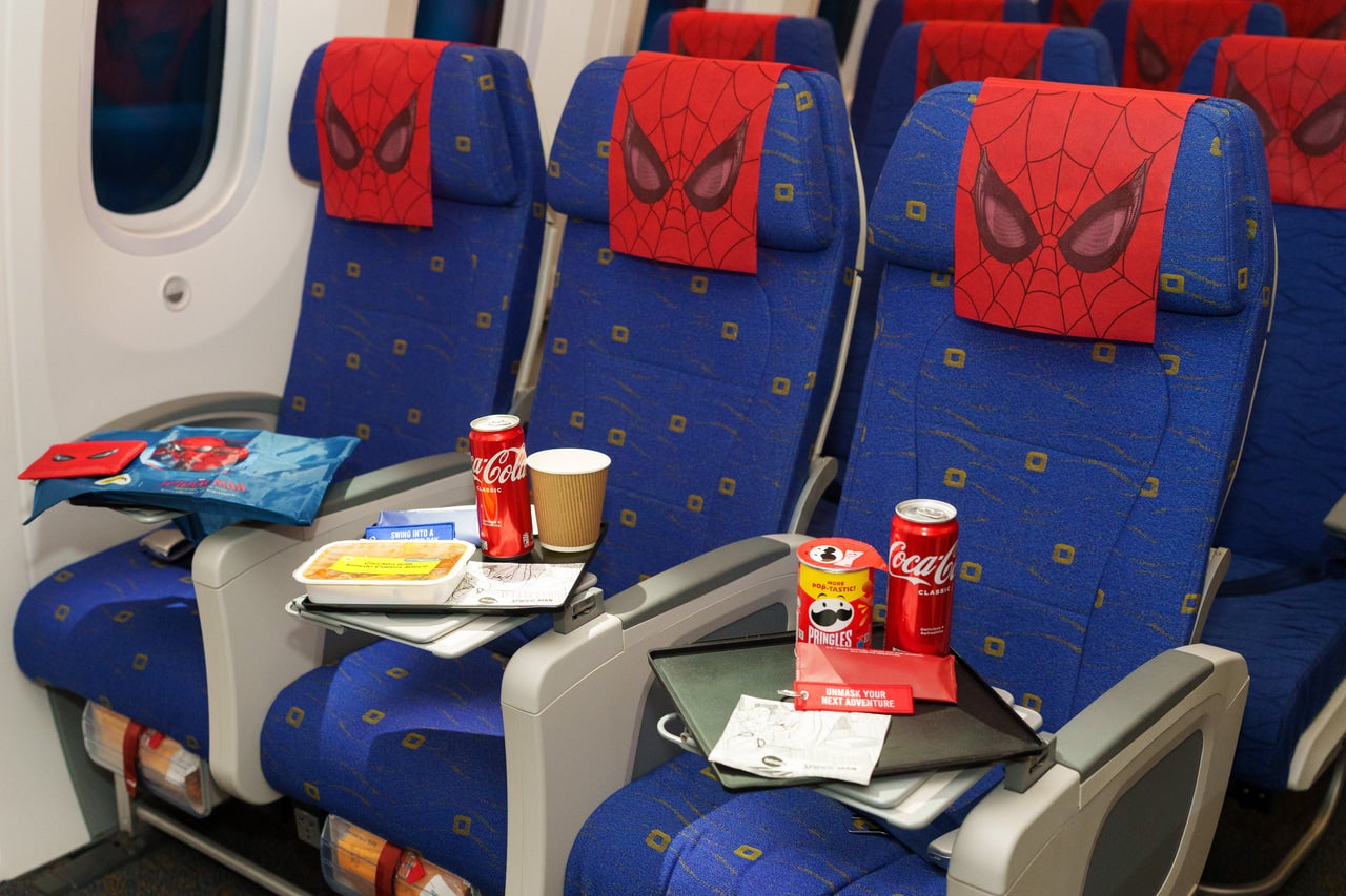 スクート×スパイダーマンの機内の様子(座席)