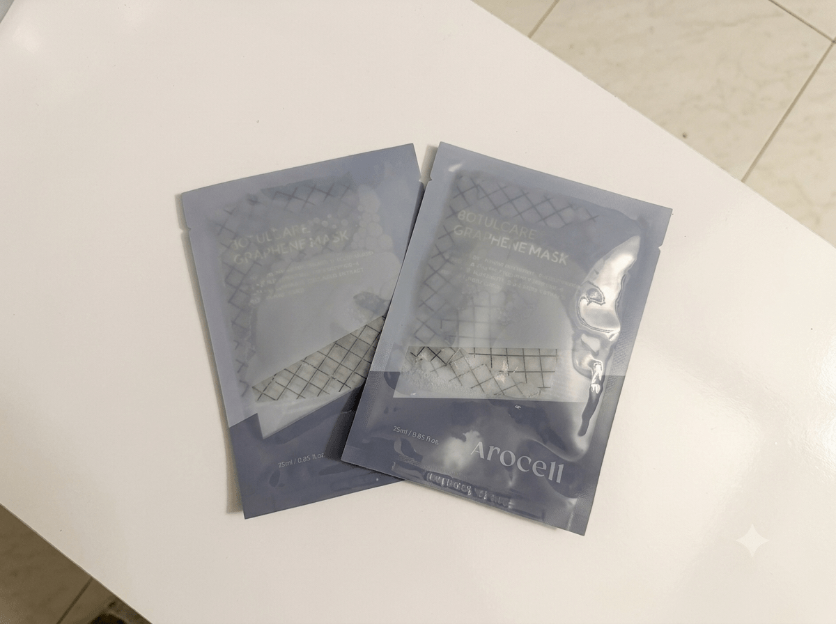韓国コスメ「アロセル」ボツルケア グラフェンマスクEXをレビュー！チェック柄のグラフェンシートが美容成分を角質層まで届ける【MNBA TAKUMI】