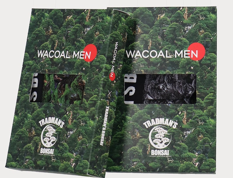 ワコールメン×トラッドマンズボンサイの盆栽柄の製品パッケージ