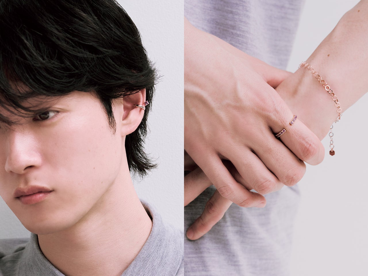高橋璃央と、ジュエッテの出会い。夏の定番、ピンクゴールドが印象的な“SUMMER PINK”［meets Jouete! Vol.12］