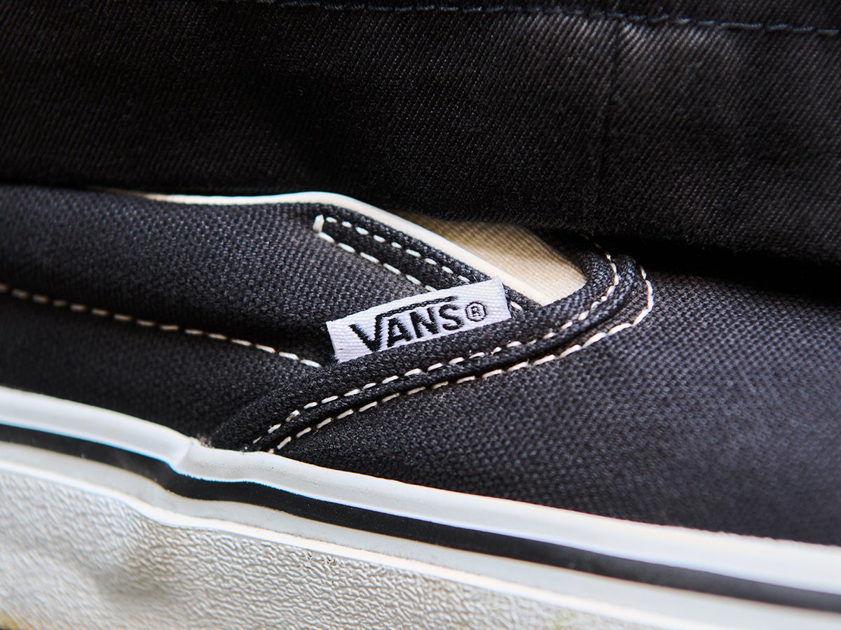 VANS、クラシック スリッポン、サイド、寄り