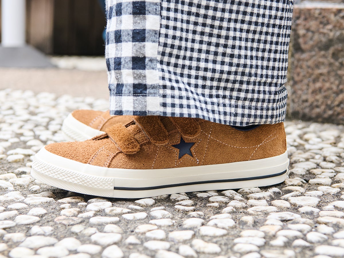 CONVERSE 、コンバース、ONE STAR SUEDE V-3、ベージュ、スニーカー、サイド