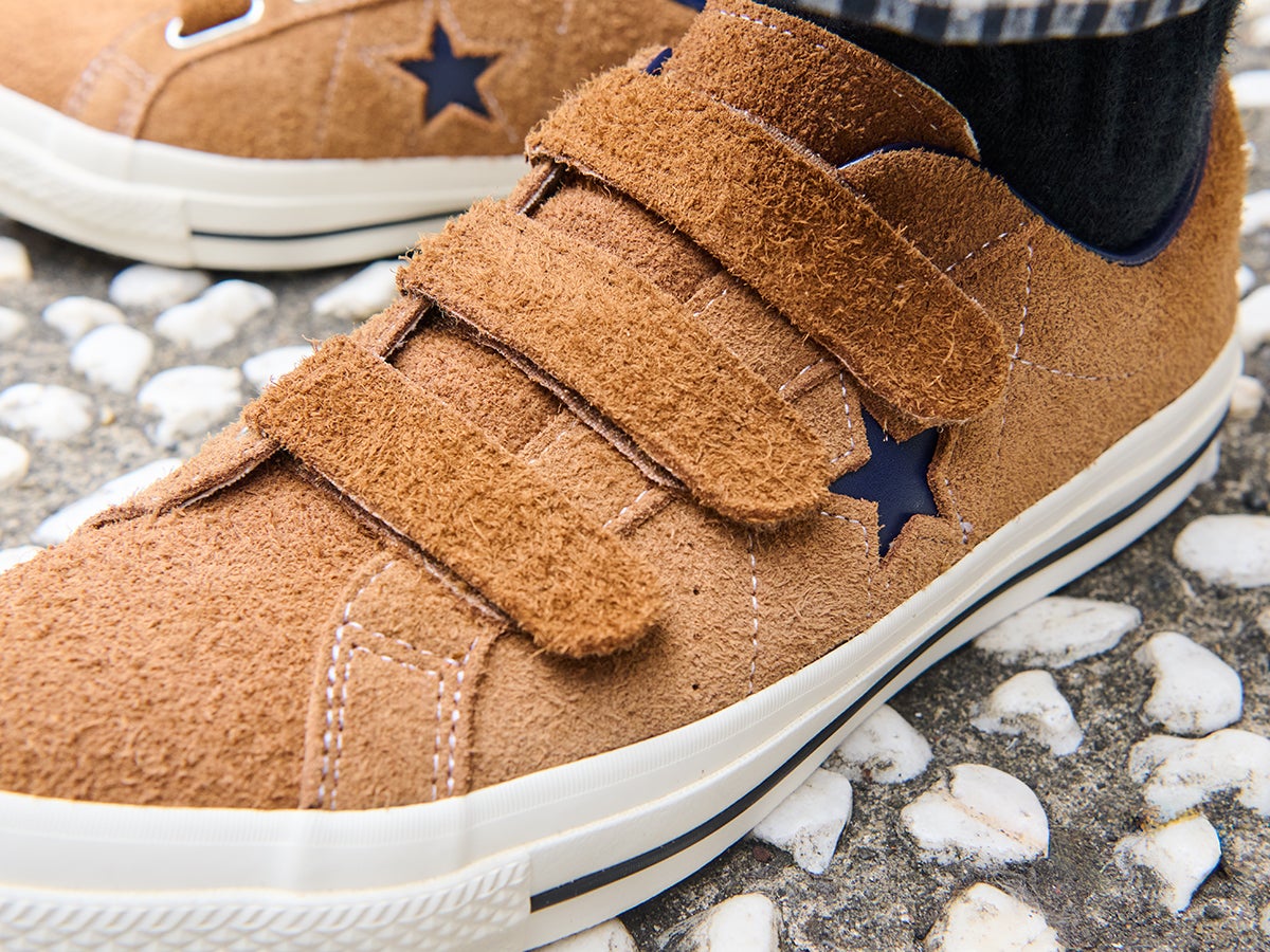 CONVERSE 、コンバース、ONE STAR SUEDE V-3、ベージュ、スニーカー、甲デザイン