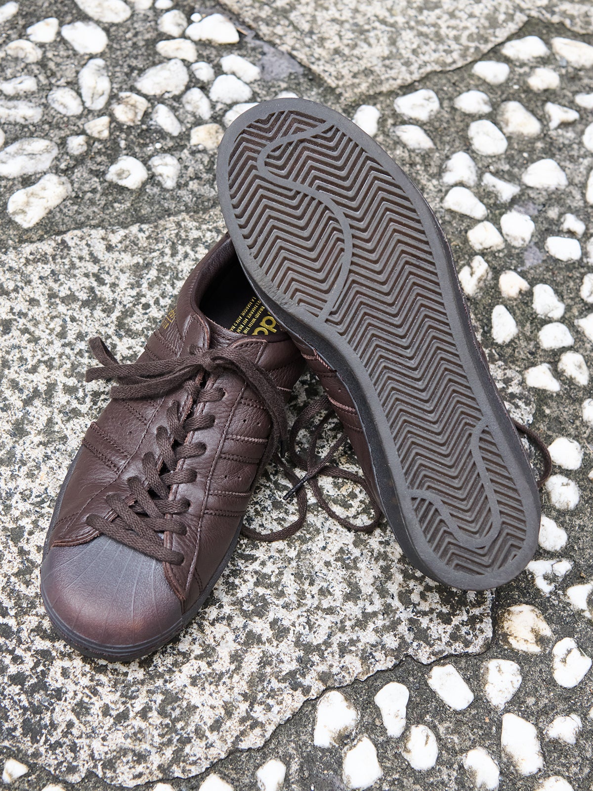 adidas Originals、アディダスオリジナルズ、スーパースターヴィンテージ、SUPERSTAR VINTAGE、ブラウン、靴裏