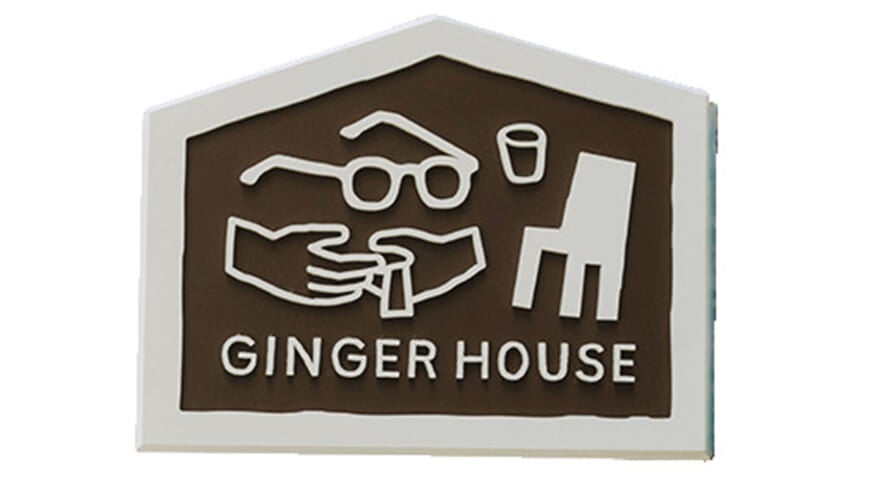 GINGER HOUSEのアイウェアの看板