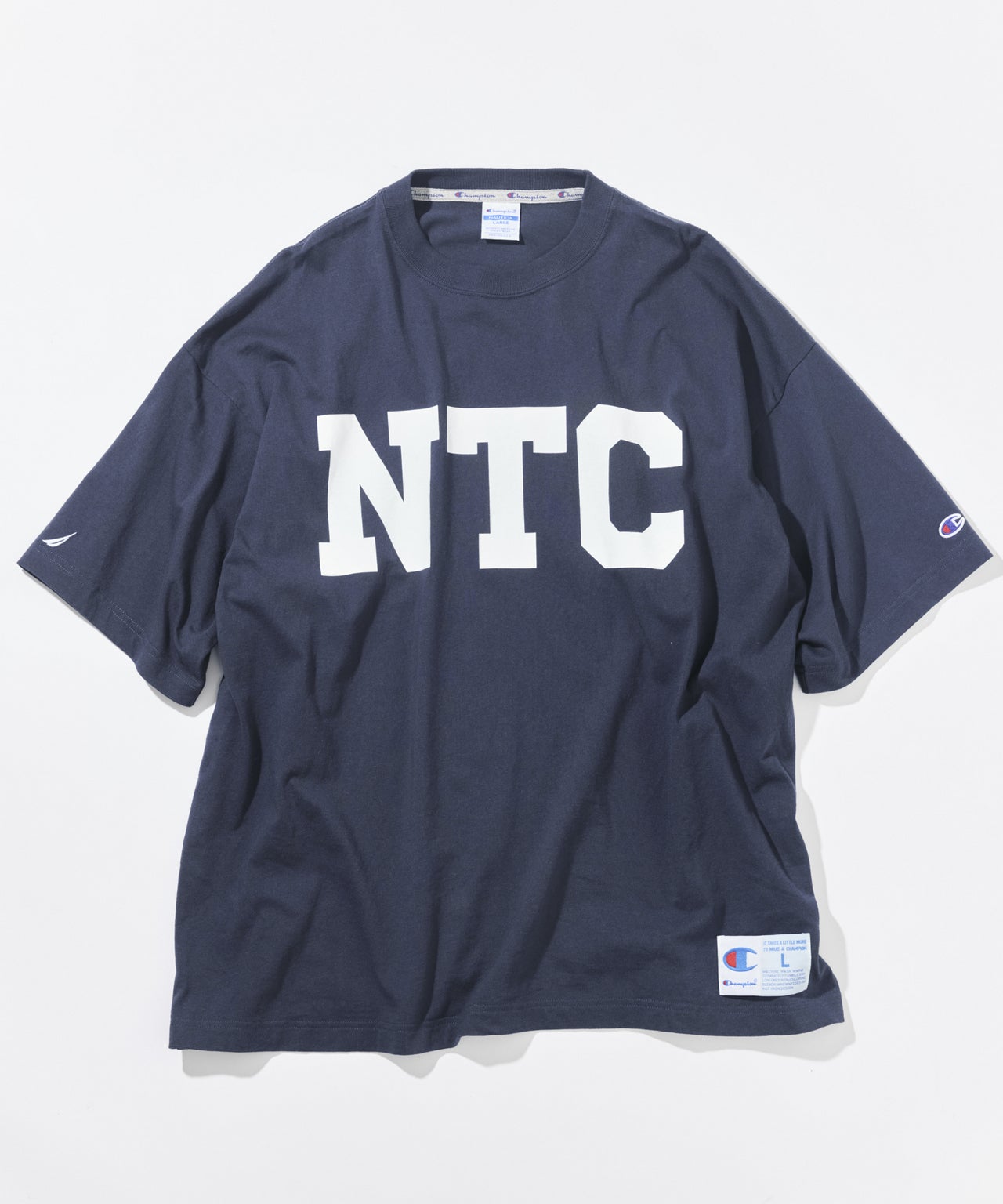 NAUTICA Champion コラボレーションアイテム Tシャツ　NTC　淡いネイビー