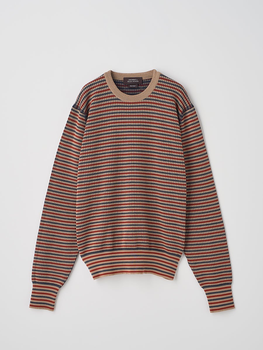 JOHN SMEDLEY、WALES BONNER カプセルコレクション ブラウン ボーダー