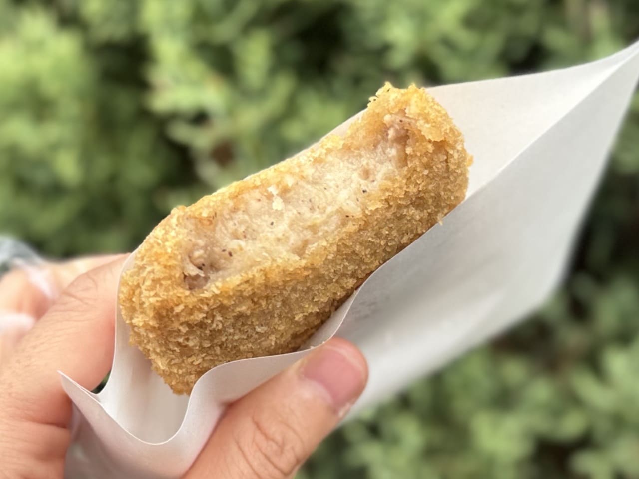 湯布院食べ歩き/ 金賞コロッケ断面