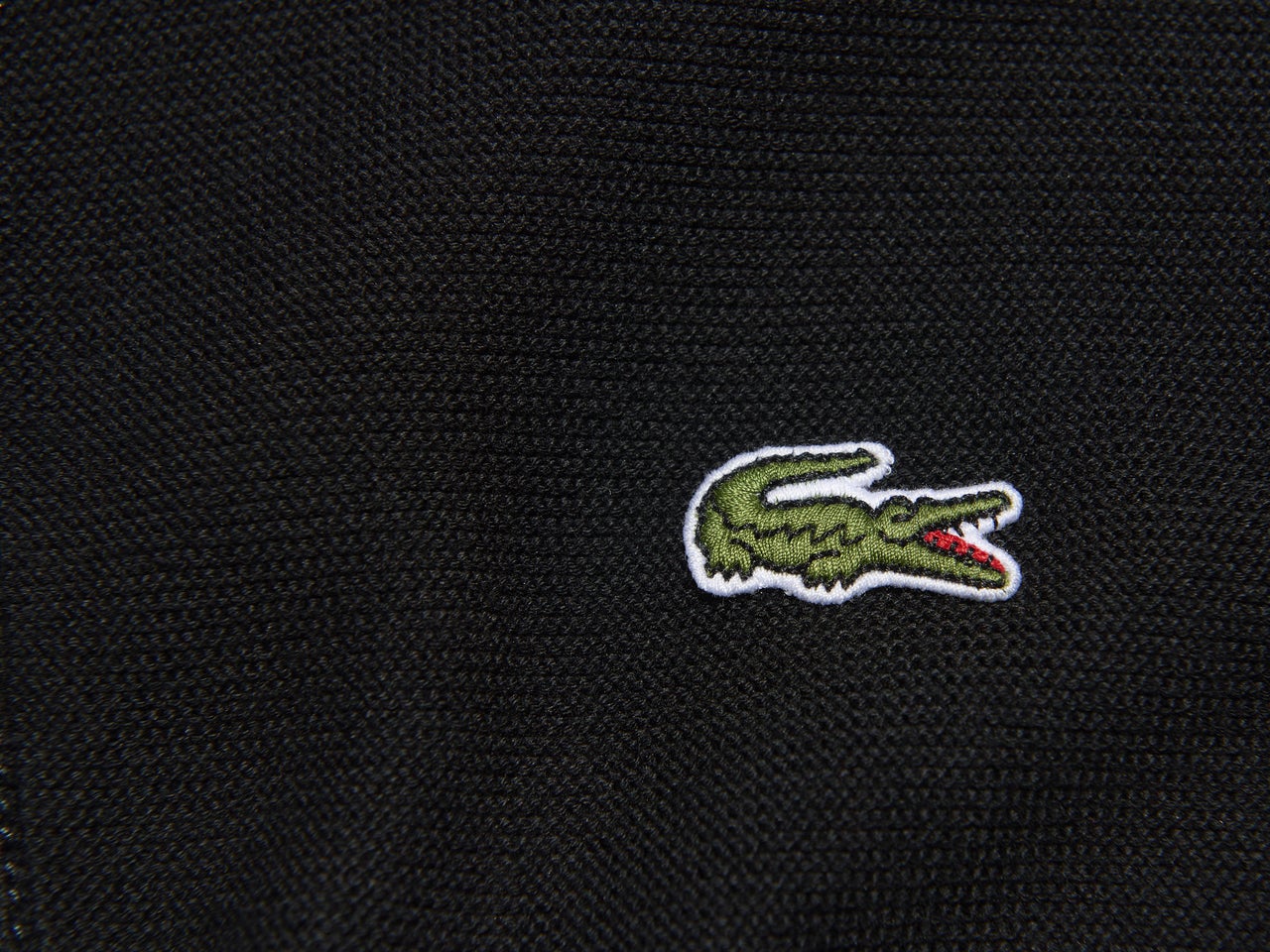 LACOSTE、ハイゲージニットクラシックポロシャツ、ロゴ