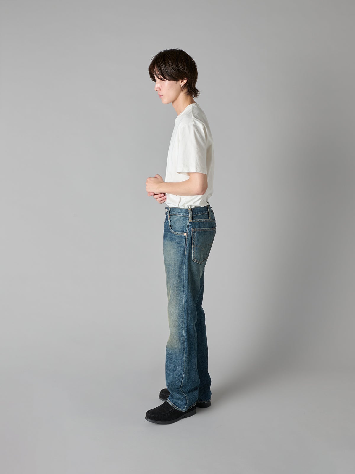 Levi’s®「517™ ブーツカット ジーンズ ミディアムインディゴ」を穿いてみた フサイド