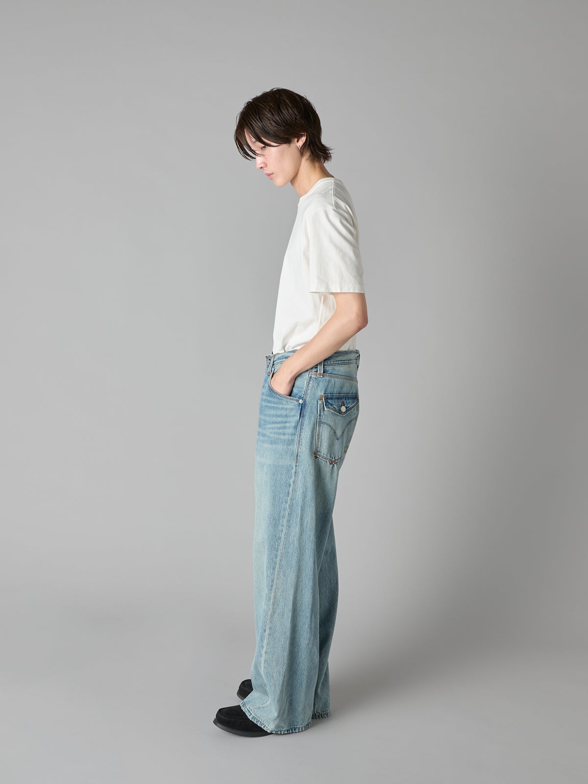 Levi's® 「TWISTED バギーワイドジーンズ」を穿いてみた サイド