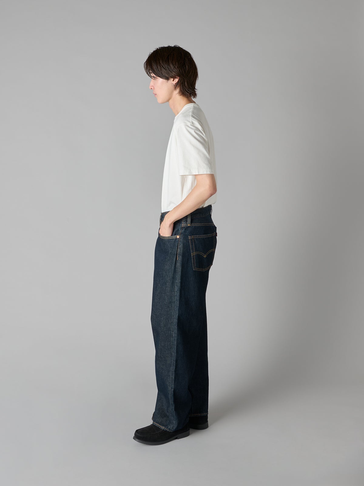 Levi’s®「578™ バギー ジーンズ ダークインディゴ」を穿いてみた サイド