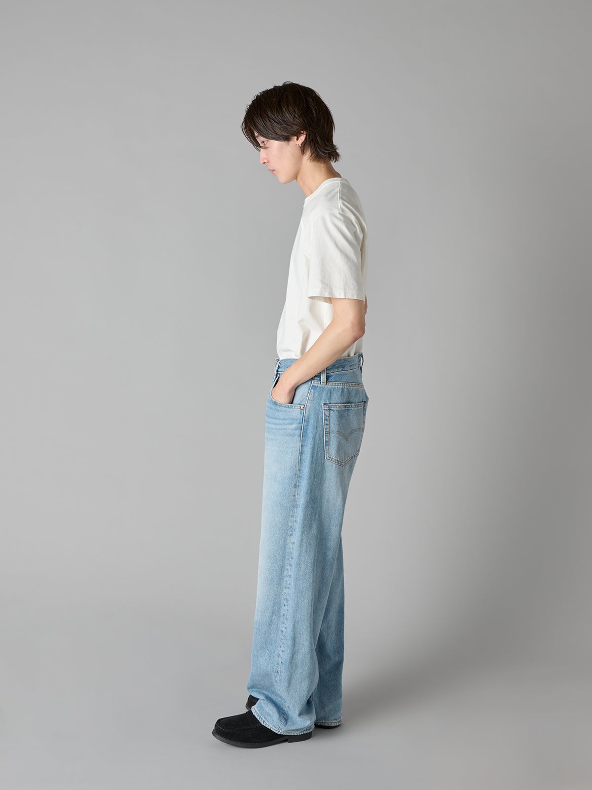 Levi&rsquo;s&reg;「501&reg; LOOSE ジーンズ ライトインディゴ」を穿いてみた サイド
