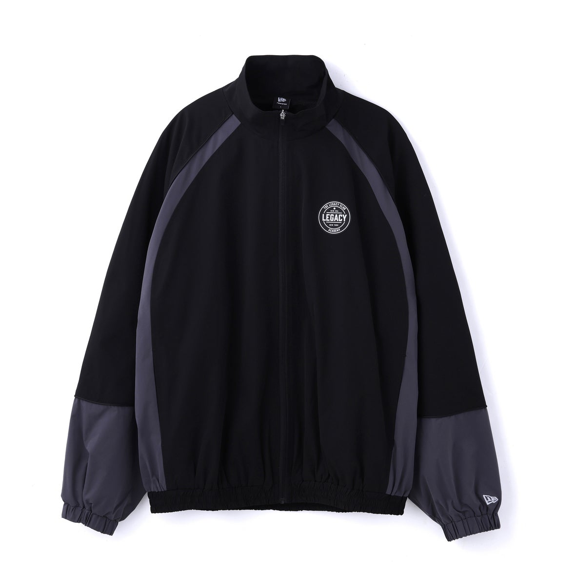 Oversized Piping Track Jacket BLACK