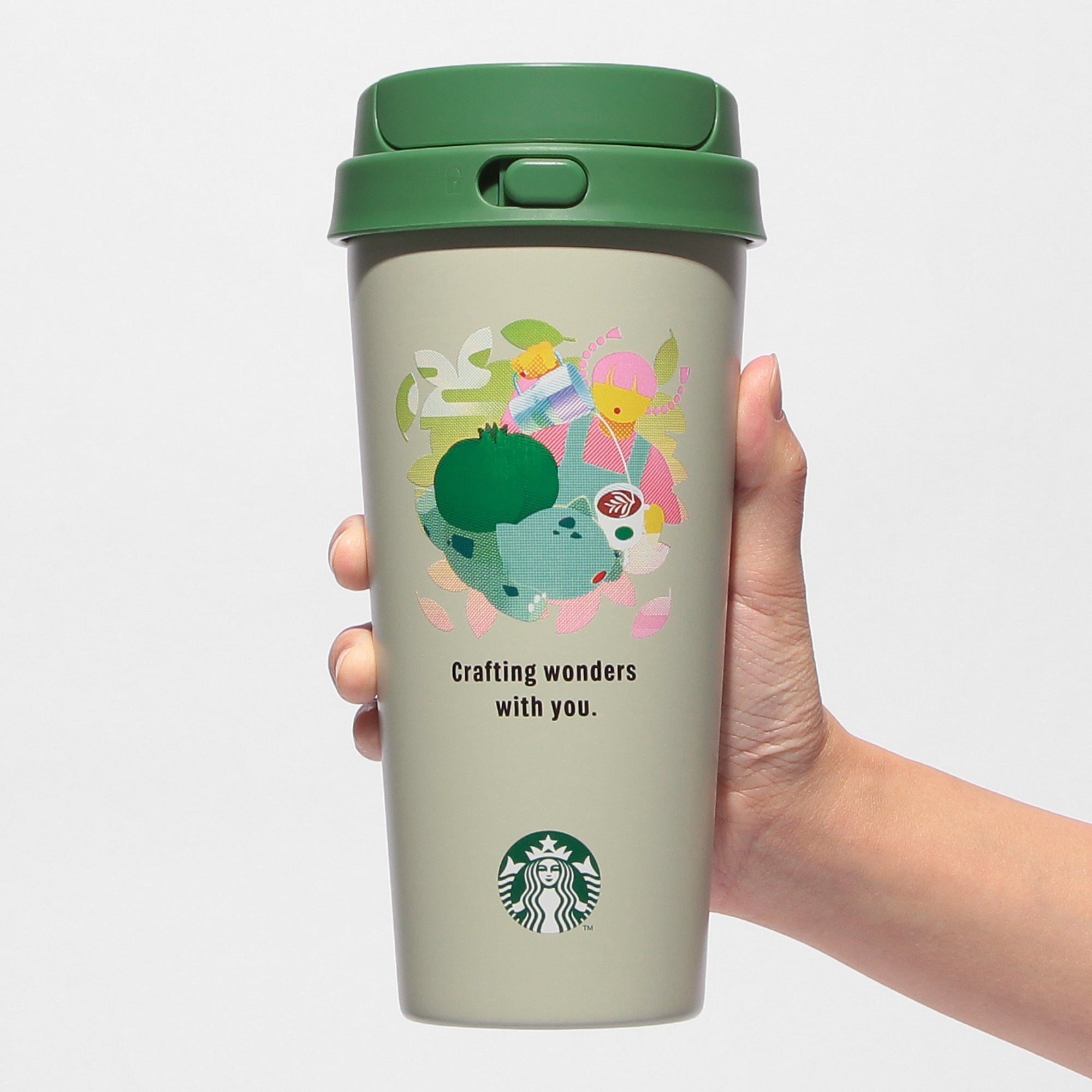 『Pokémon + STARBUCKS ステンレス TOGO ボトル 473ml』フシギダネ