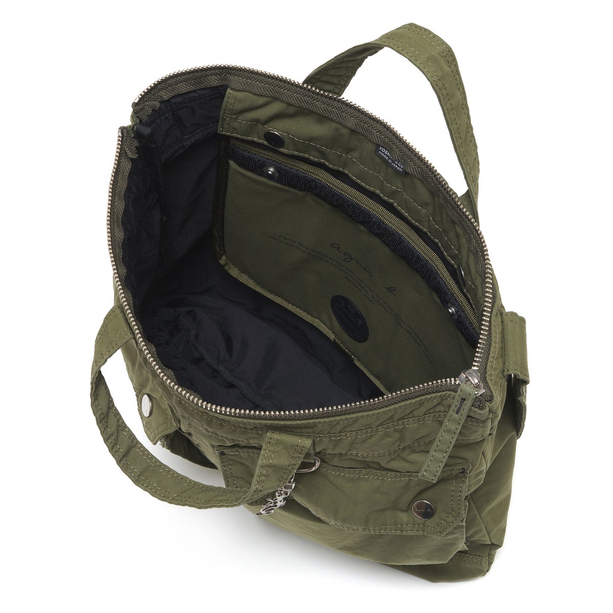 2WAY HELMET BAG(S) カーキ 中