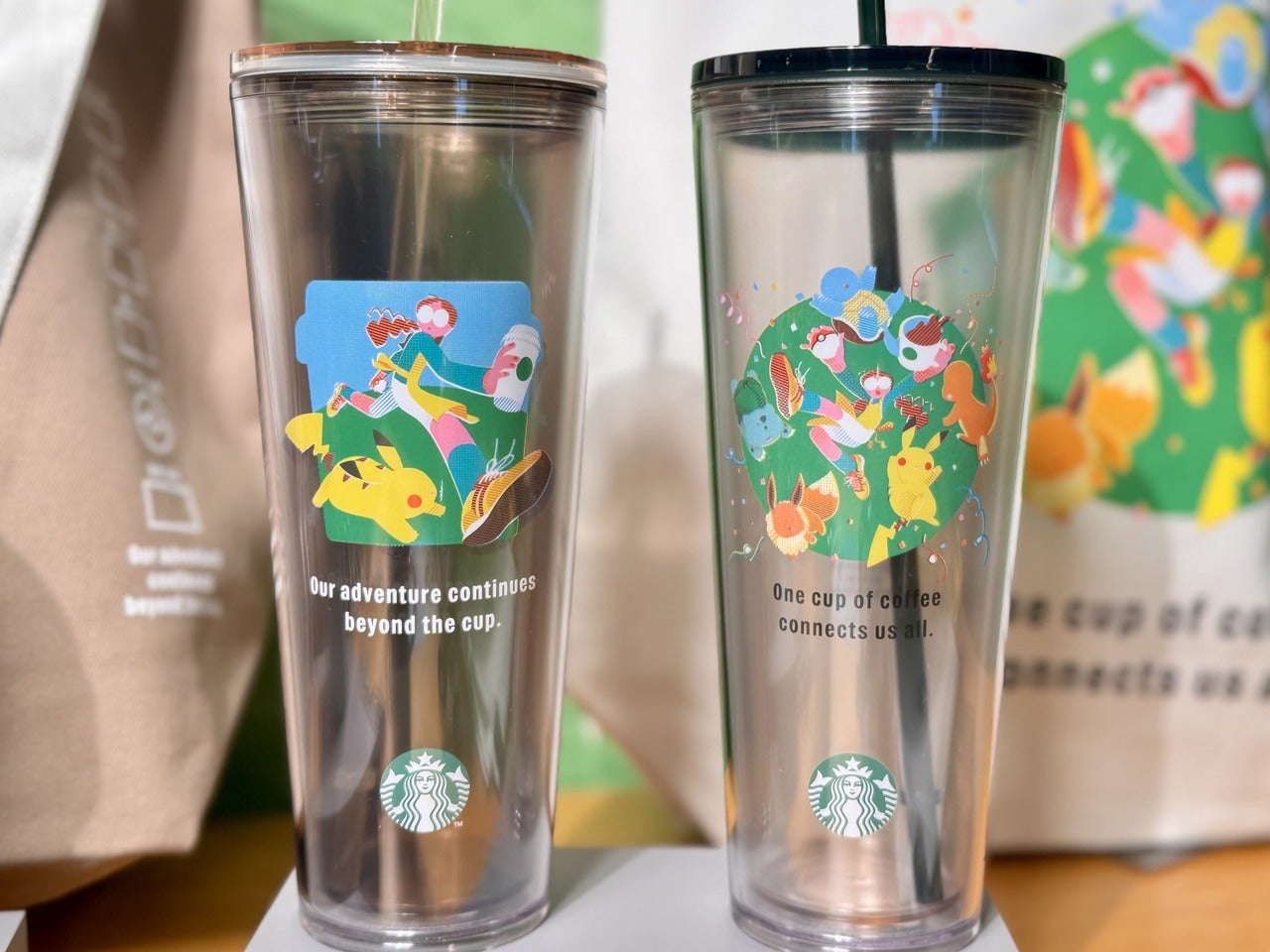 「Pokémon + STARBUCKS コールドカップタンブラー 710ml コーヒーコネクション / コーヒーアドベンチャー」