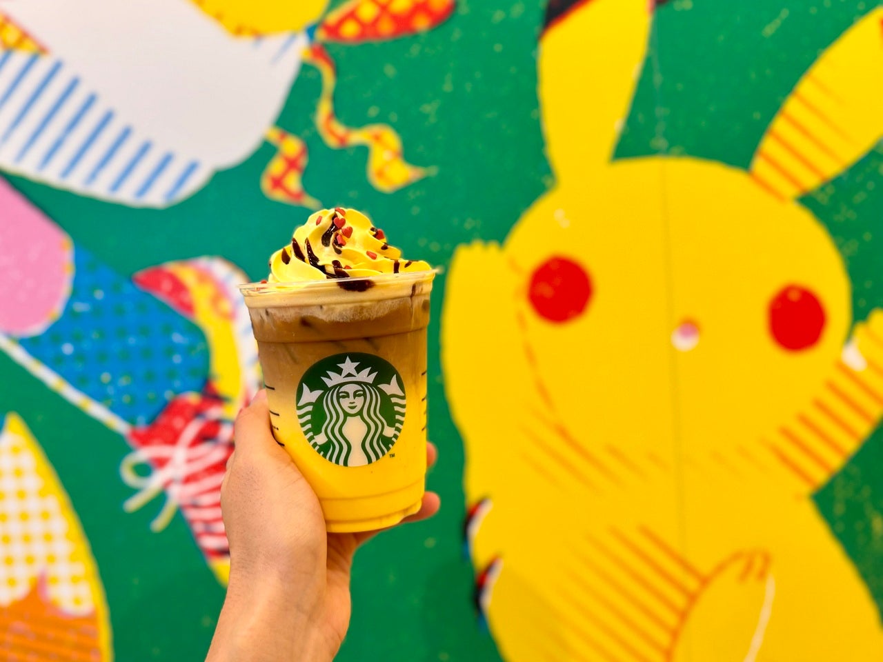 スタバ新作ポケモンコラボメニュー「ピカチュウ ハニークリーム ラテ」手持ち別パターン