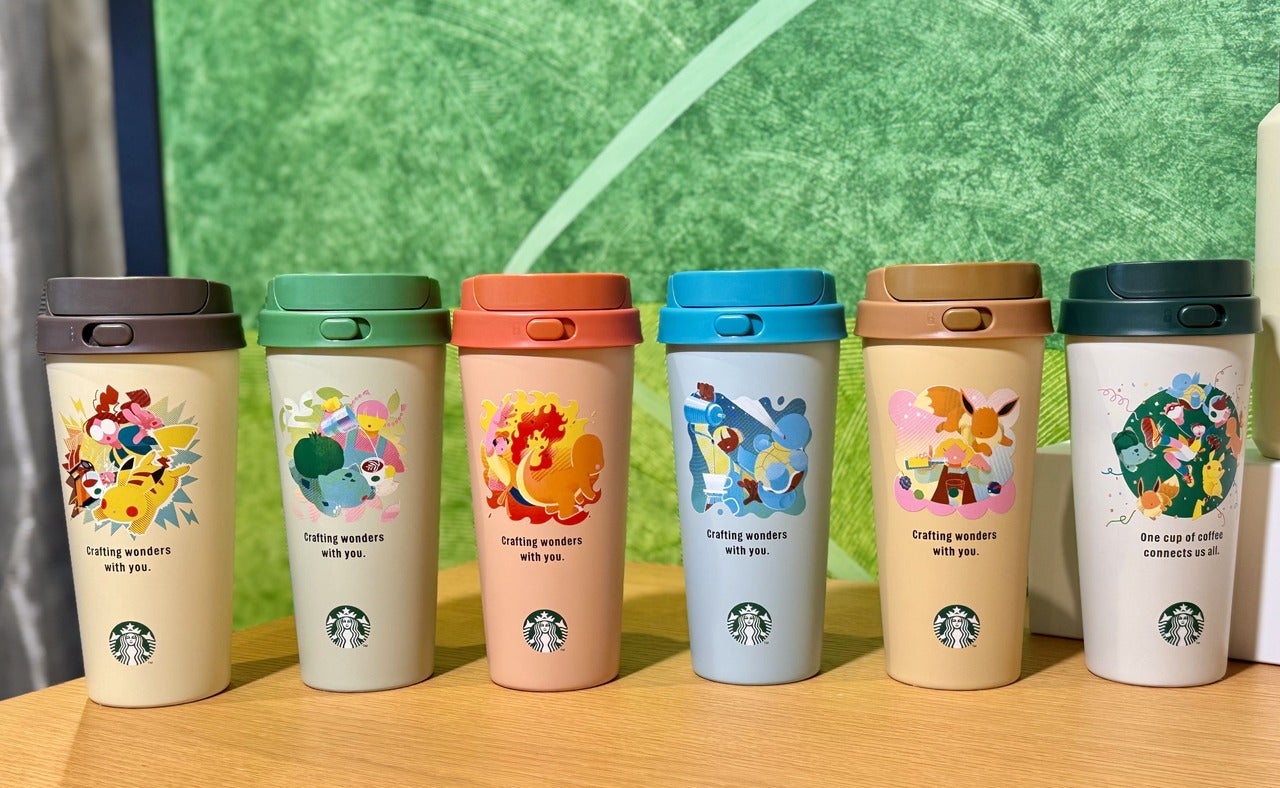 「Pokémon + STARBUCKS ステンレス TOGO ボトル 473ml ピカチュウ / フシギダネ / ヒトカゲ / ゼニガメ / イーブイ / コーヒーコネクション 』」