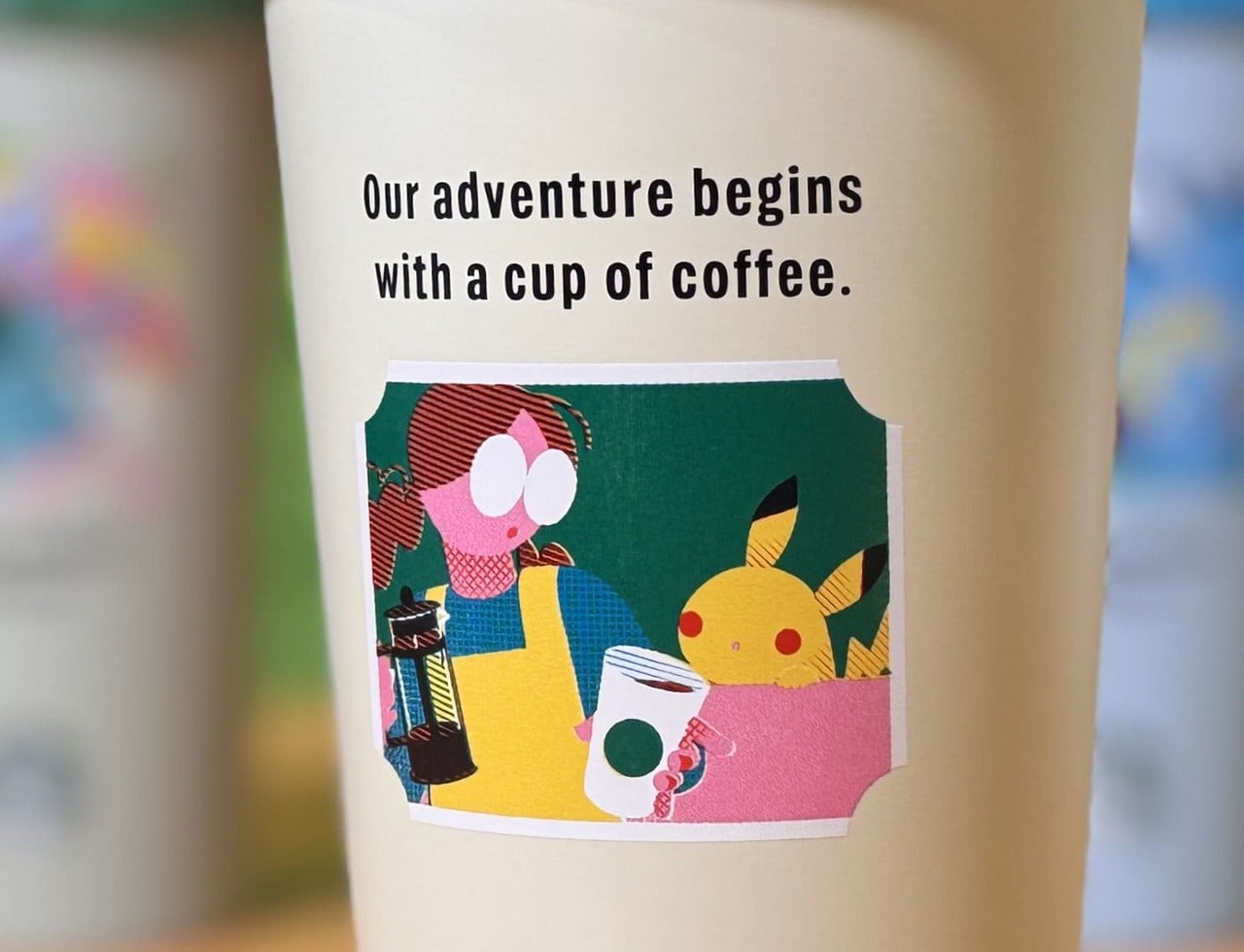 「Pokémon + STARBUCKS ステンレス TOGO ボトル 473ml ピカチュウ 」裏