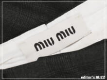 奮発して買った「ミュウミュウ（MIU MIU）」の上品なスラックス。さりげないチェック柄が最高にお気に入り！[編集者の愛用私物 ＃395]