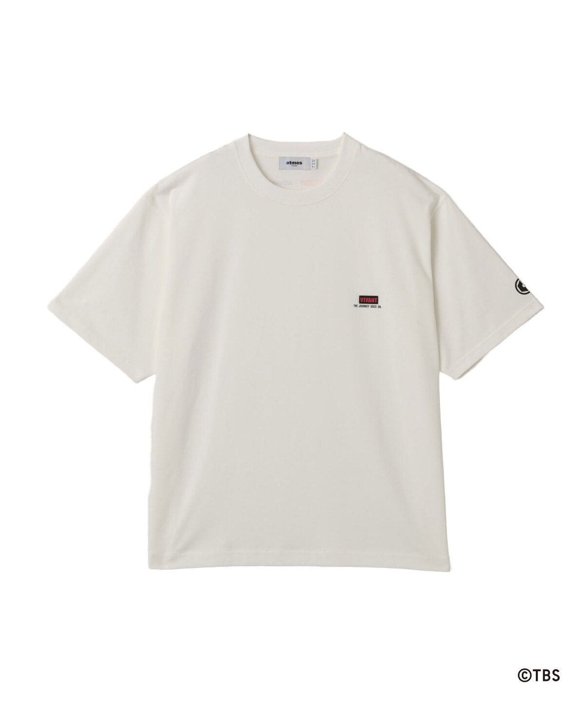 VIVANT × atmos Patch Logo T-shirt ホワイト 前
