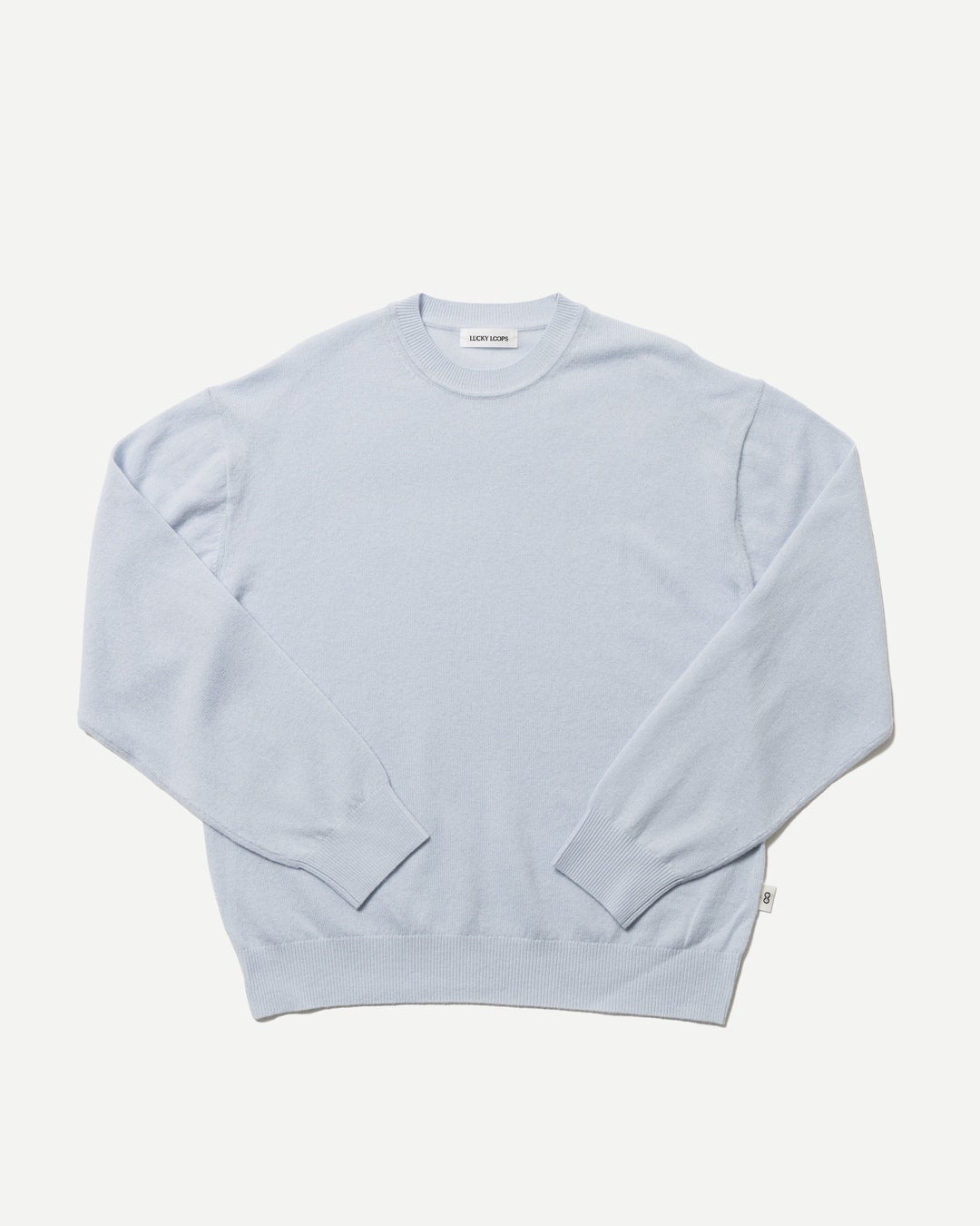 WOOL CASHMERE CREW NECK PULLOVER　スカイ