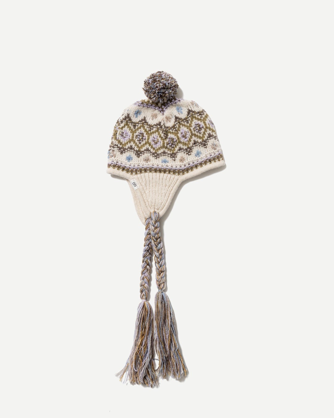 NATIVE PATTERN BEANIE　オフホワイト