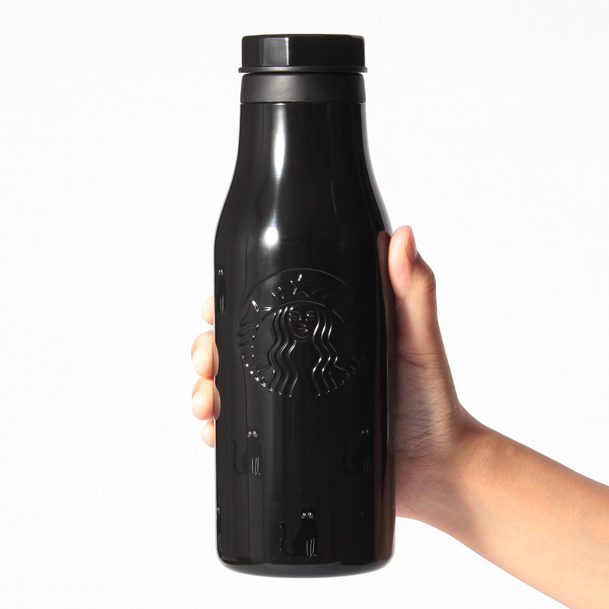 ハロウィン2026ステンレスロゴボトルキャットグローインザダーク473ml