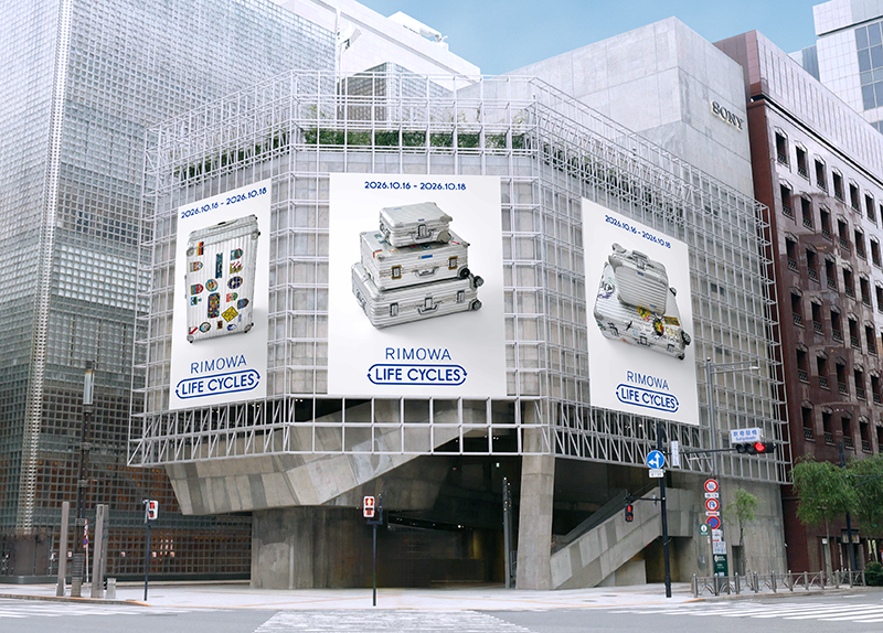 銀座ソニーパークで行うRIMOWAのポップアップイベント「Life Cycles」の外観イメージ