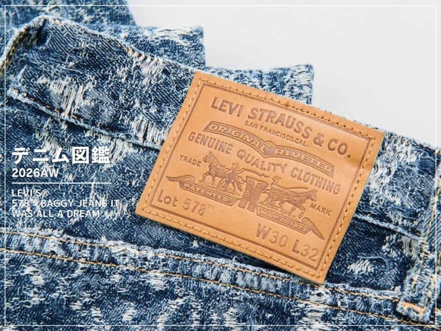 いつものデニムじゃ物足りない！ 大胆な柄が目を引く「リーバイス®︎」のバギージーンズ［578™ BAGGY JEANS IT WAS ALL A DREAM］【新作デニム図鑑_2026AW】