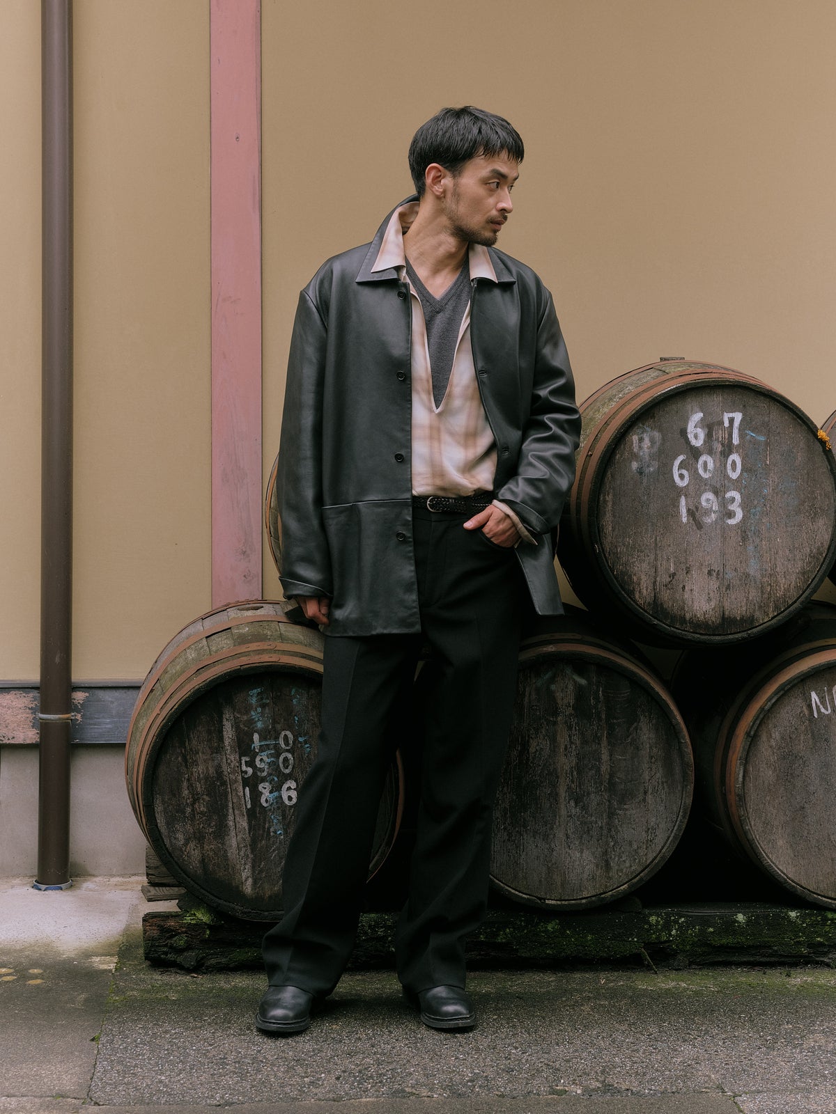 Paraboot × International Gallery 着画 ブラック 2